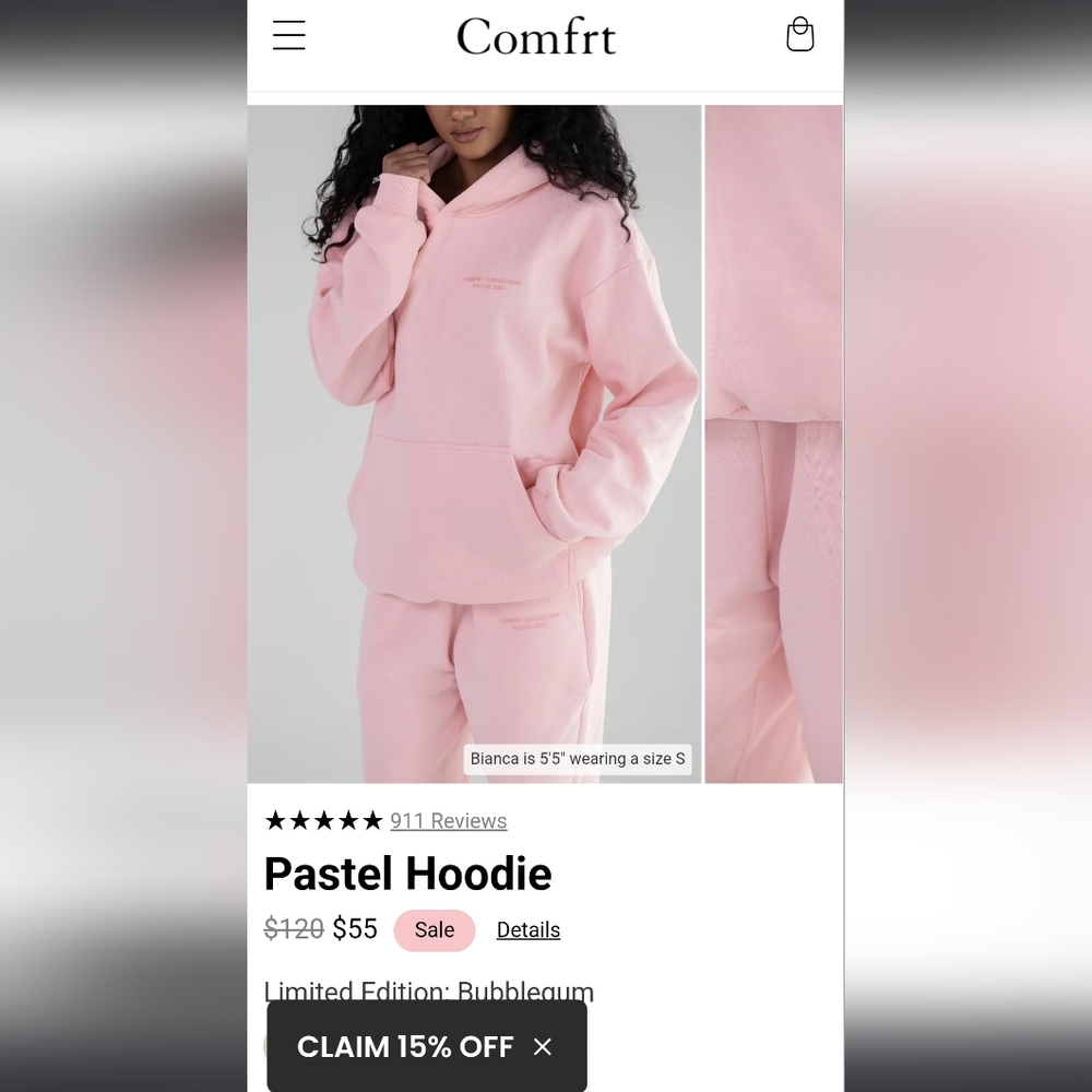 Pink Comfrt Hoodie